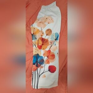 SHEIN Floral Pencil Pants with Multicolor Blooms